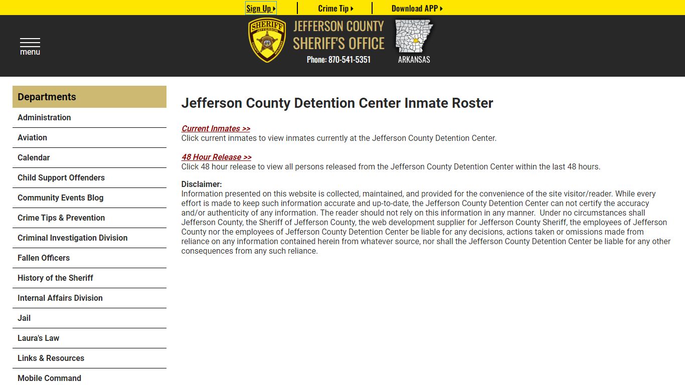 Roster Choose - Jefferson County Sheriff AR