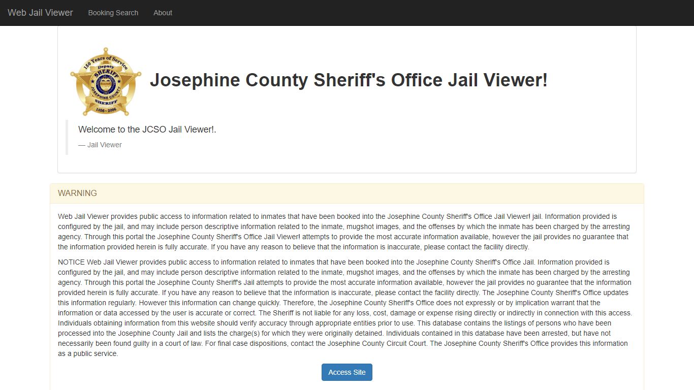 Home Page - Web Jail Viewer